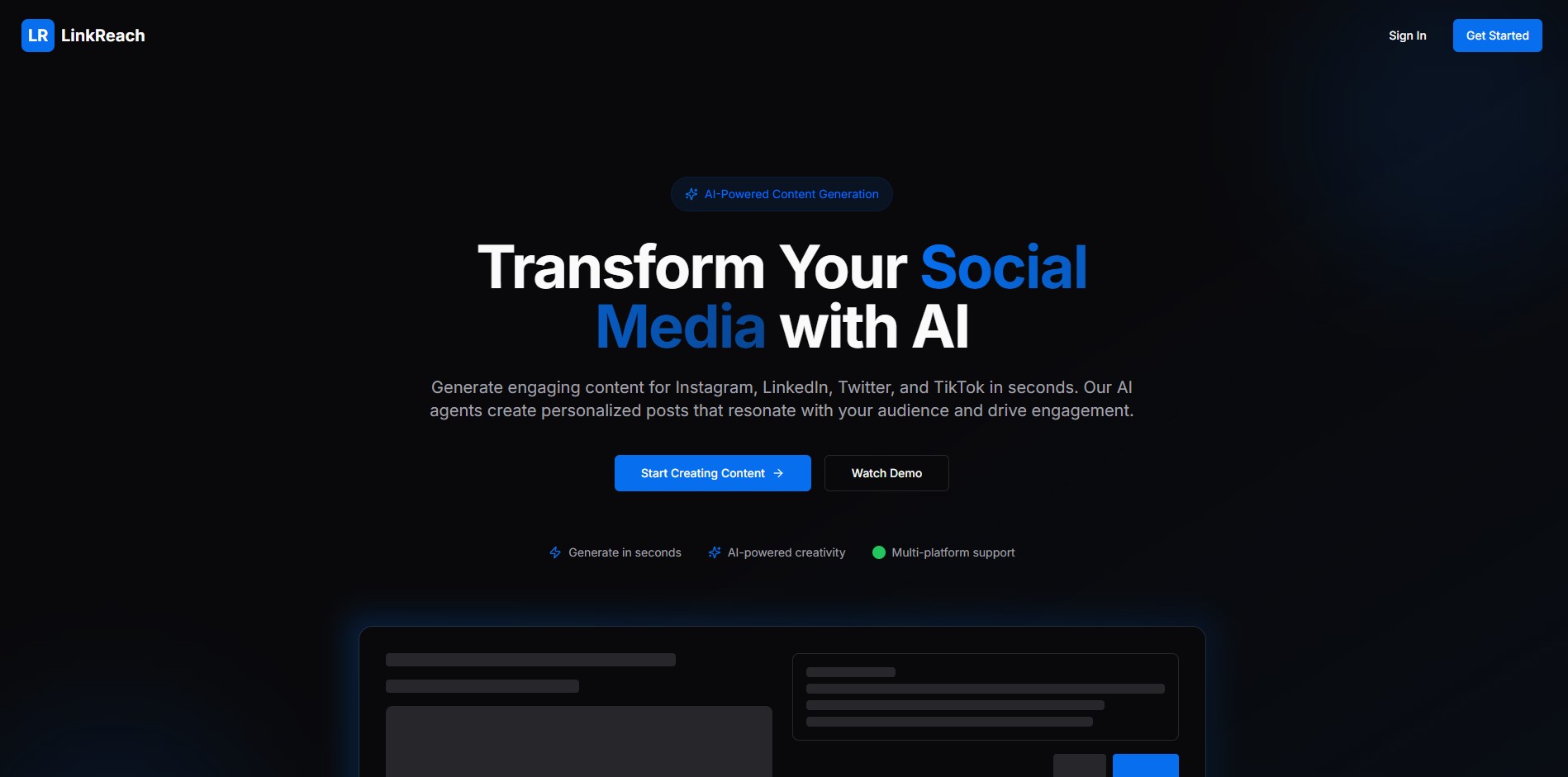 AI-Powered Social Media Content Platform